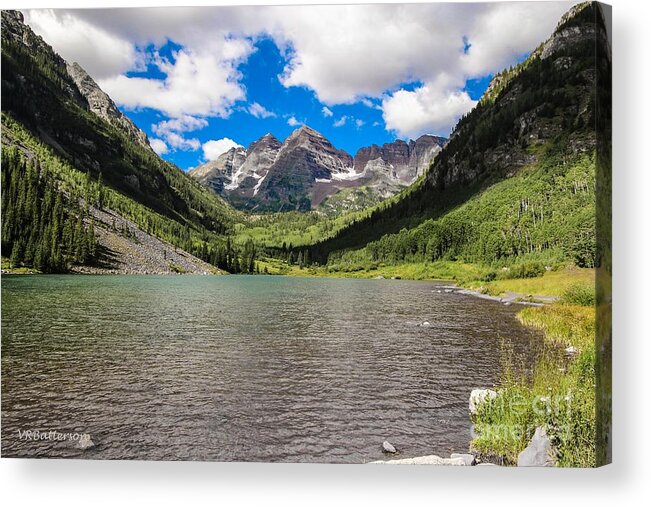 Maroon Bells Acrylic Print featuring the photograph Maroon Bells Image Four by Veronica Batterson