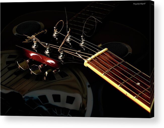 Martinez Guitar Acrylic Print featuring the photograph Martinez Guitar 003 by Kevin Chippindall