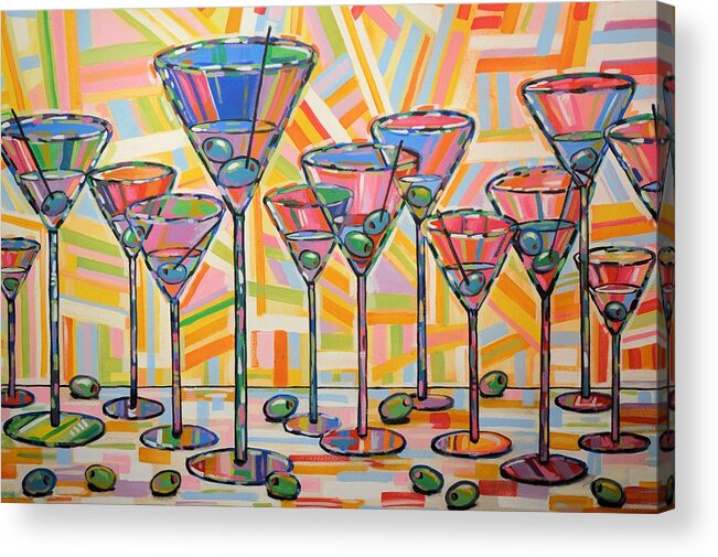 Martini Acrylic Print featuring the painting Martini Hour by Amy Giacomelli