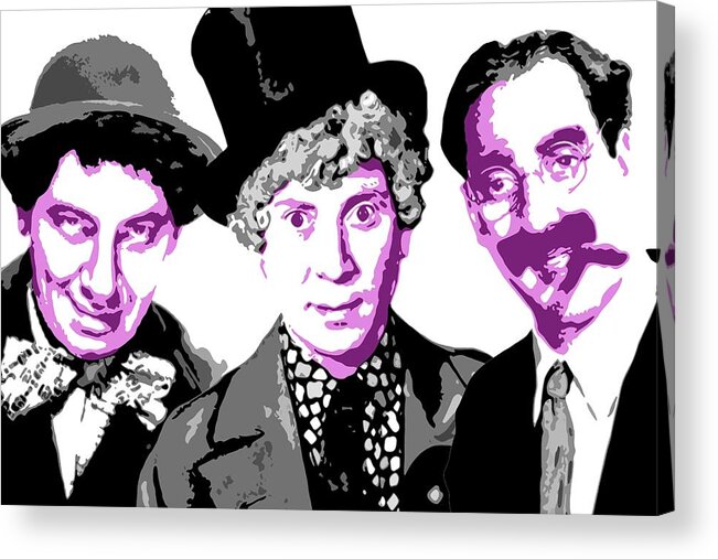 Marx Brothers Acrylic Print featuring the digital art Marx Brothers by DB Artist