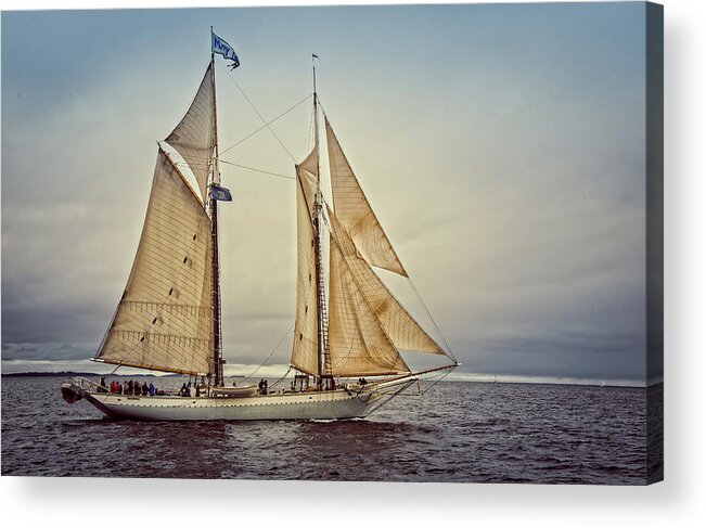 Schooner Acrylic Print featuring the photograph Mary Day 3 by Fred LeBlanc