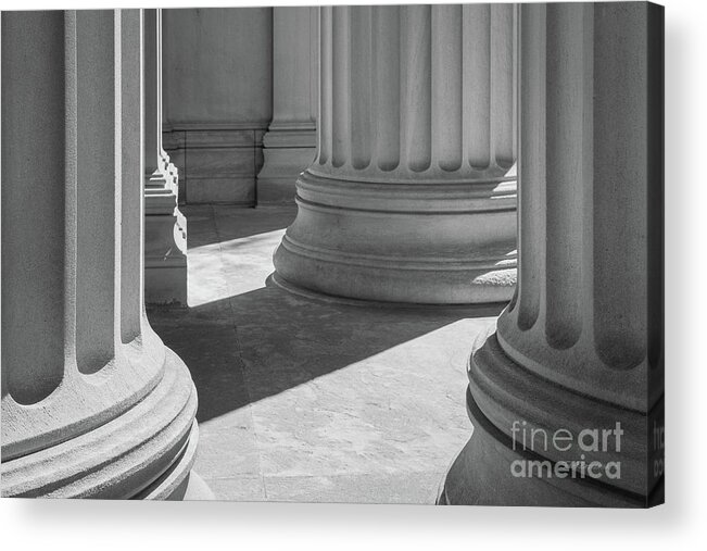 Mit Acrylic Print featuring the photograph Massachusetts Institute of Technology Columns 2 by University Icons