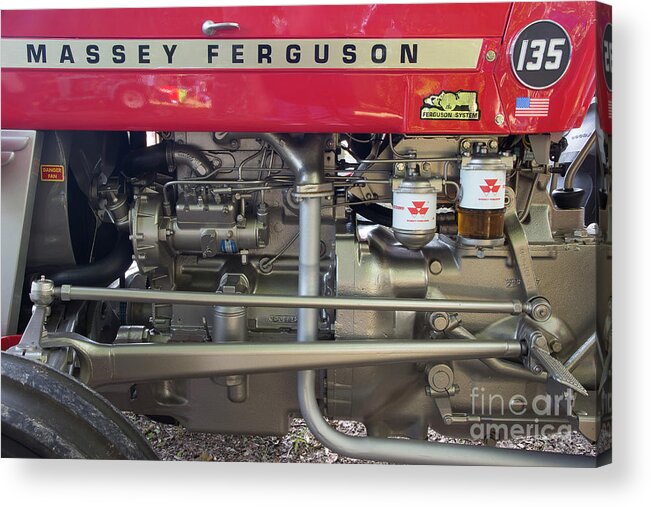 Massey Ferguson 135 Acrylic Print featuring the photograph Massey Ferguson 135 Power by Mike Eingle
