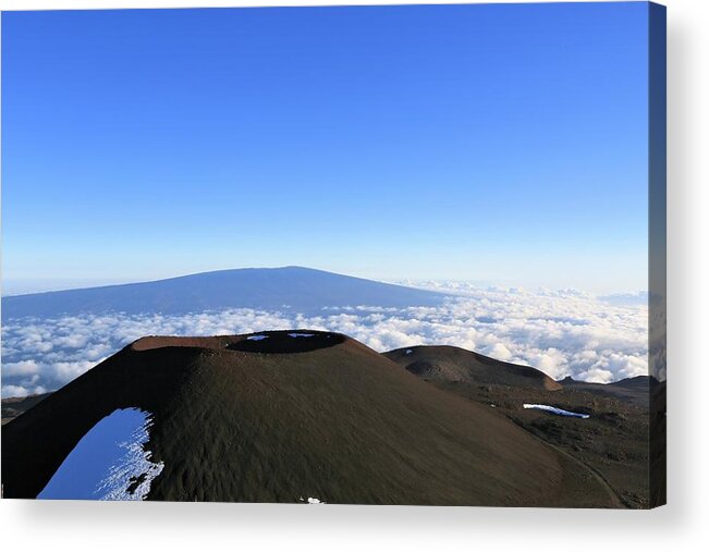 Photosbymch Acrylic Print featuring the photograph Mauna Loa in the distance by M C Hood