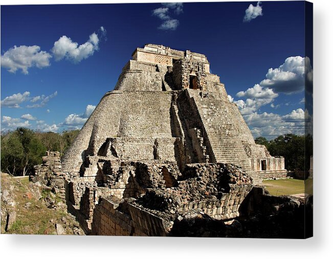 Mexico Acrylic Print featuring the photograph Mayan temple by Robert Grac