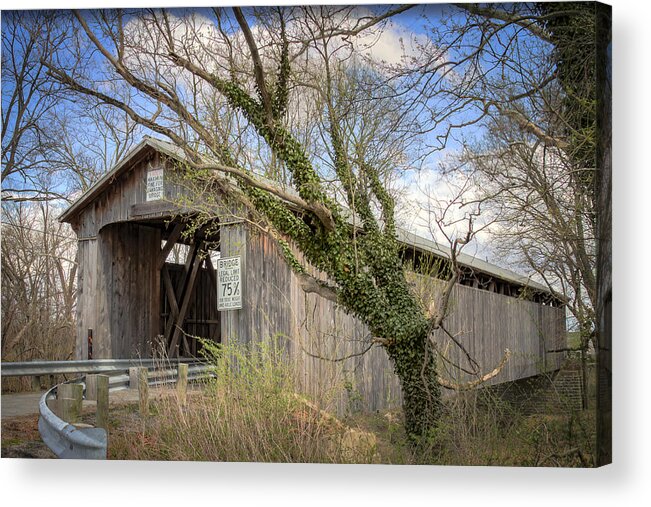 America Acrylic Print featuring the photograph McCafferty Covered Bridge by Jack R Perry