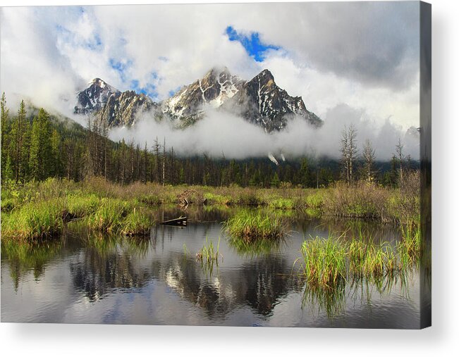 Idaho Acrylic Print featuring the photograph McGowan peak, Idaho by Mike Bachman