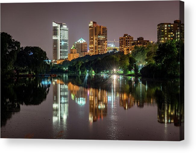 Lakefront Acrylic Print featuring the photograph McKinnley Mirror by James Meyer