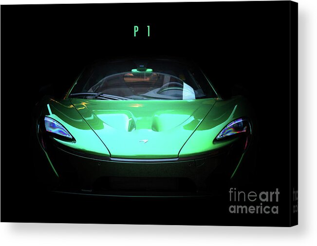 Mclaren Acrylic Print featuring the digital art McLaren P1 by Airpower Art