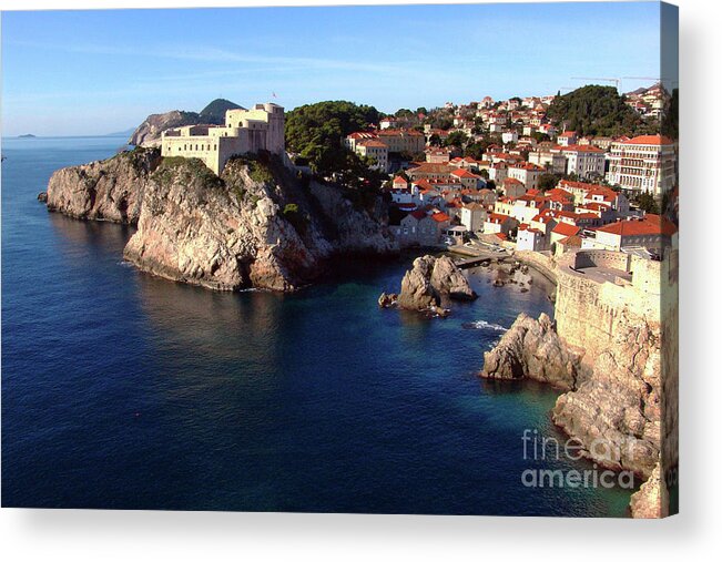 Dubrovnik Acrylic Print featuring the photograph Medieval Fortresses Lovrijenac And Bokar Dubrovnik by Jasna Dragun