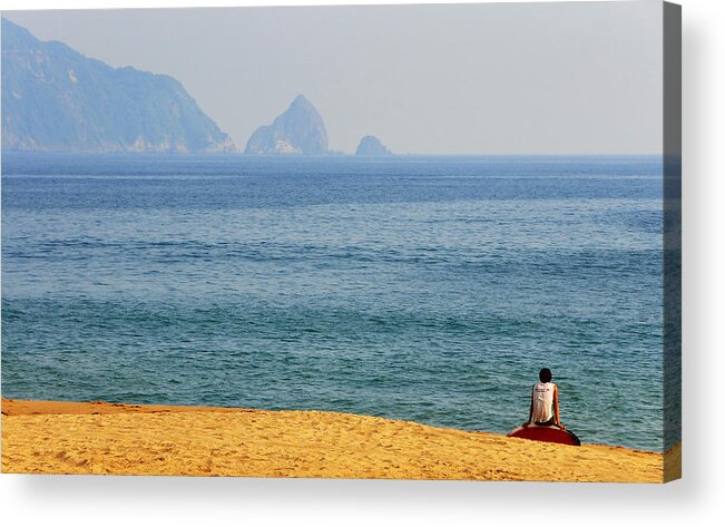 Skip Hunt Acrylic Print featuring the photograph Melaque Surf by Skip Hunt