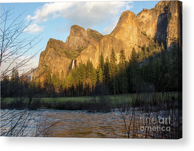 Yosemite National Park Acrylic Print featuring the photograph Merced River Yosemite color by Cheryl Del Toro