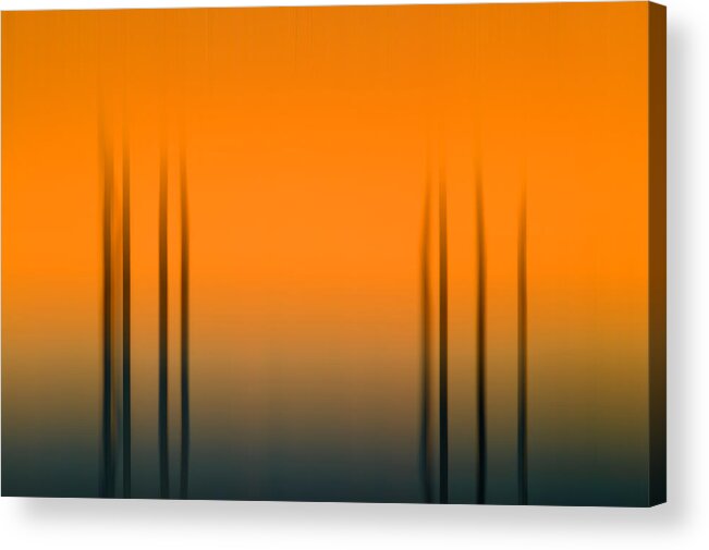Abstracts Acrylic Print featuring the photograph Merritt Island Sunset Digital Abstracts Motion Blur by Rich Franco