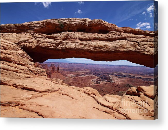 Canyon Acrylic Print featuring the photograph Mesa Arch View by Christiane Schulze Art And Photography