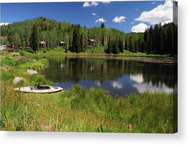Colorado Acrylic Print featuring the photograph Mesa Lakes by Julia McHugh