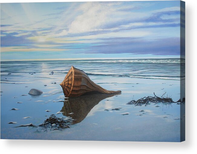 Shell Acrylic Print featuring the painting Mid February by Anthony J Padgett