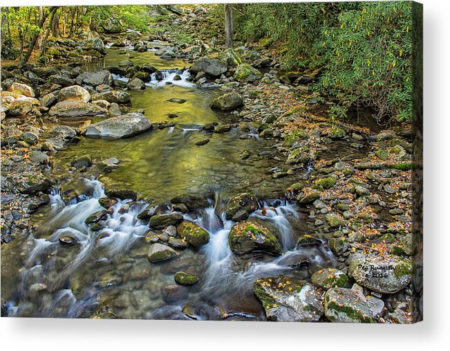 River Acrylic Print featuring the photograph Middle Prong of Little River by Peg Runyan