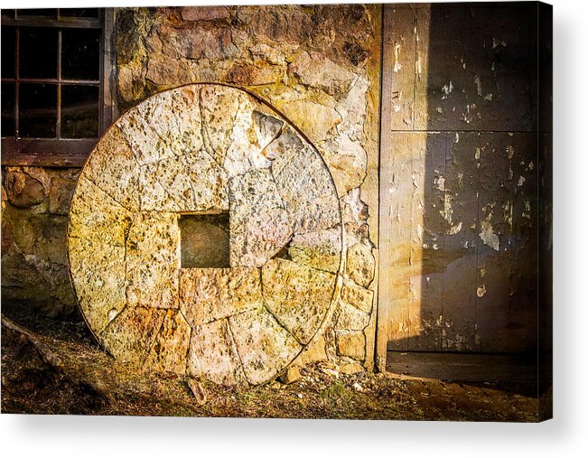 Grist Mill Acrylic Print featuring the photograph Mill Wheel at the Grist Mill by Eleanor Abramson