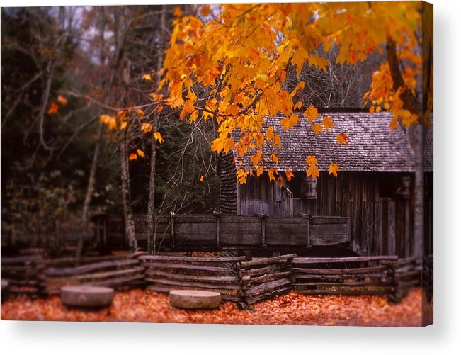 Fine Art Acrylic Print featuring the photograph Millers Fall by Rodney Lee Williams