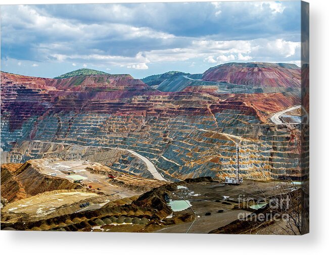 Santa Rita Mine Acrylic Print featuring the photograph Mining Operation by Stephen Whalen