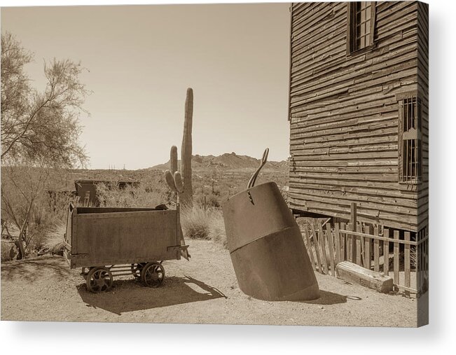 Mine Cart Acrylic Print featuring the photograph Mining tools by Darrell Foster