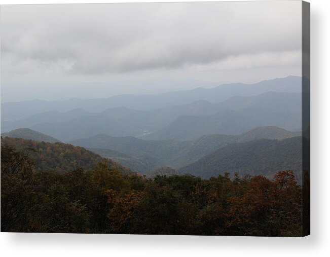 Misty Mountains Acrylic Print featuring the photograph Misty Mountains More by Allen Nice-Webb