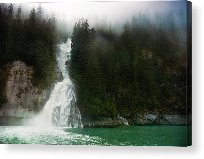 Waterfall Acrylic Print featuring the photograph Misty Waterfall by Harry Spitz