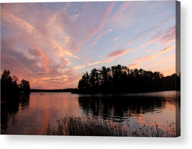 Sunset Acrylic Print featuring the photograph Mohawk Island Aglow by Charlene Reinauer