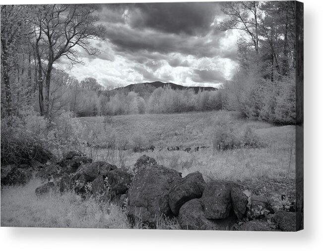 Dublin New Hampshire Acrylic Print featuring the photograph Monadnock In Black And White by Tom Singleton