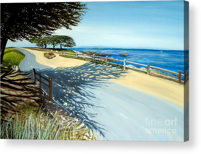 Landscape Acrylic Print featuring the painting Monterey Shadows by Elizabeth Robinette Tyndall