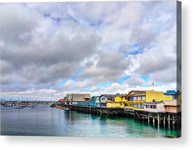 Monterey Acrylic Print featuring the photograph Monterey Wharf by Derek Dean