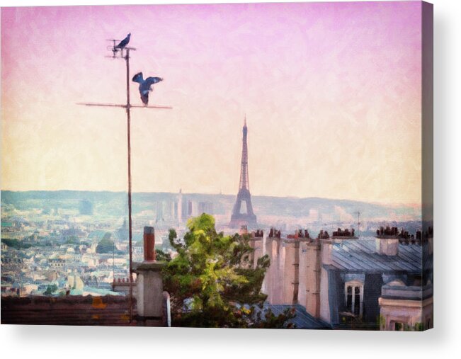 Montmartre Acrylic Print featuring the photograph Montmartre Views by Melanie Alexandra Price
