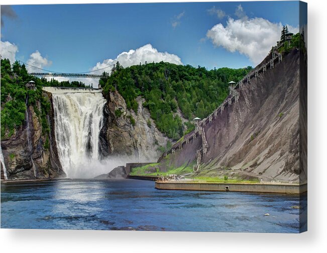Quebec Acrylic Print featuring the photograph Montmorency Falls by David Thompsen