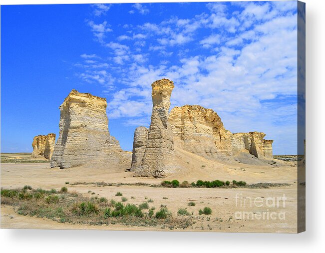Monument Rocks Acrylic Print featuring the photograph Monument Rocks in Kansas 2 by Catherine Sherman