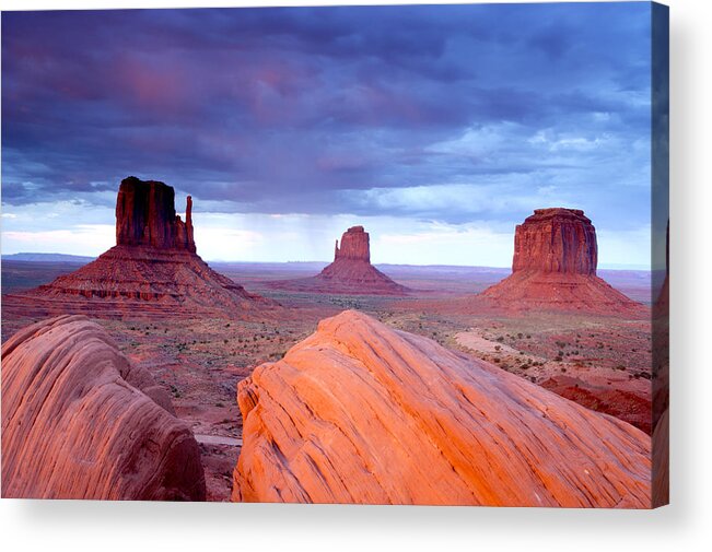 Arizona Acrylic Print featuring the photograph Monument Valley Sunset by Eric Foltz