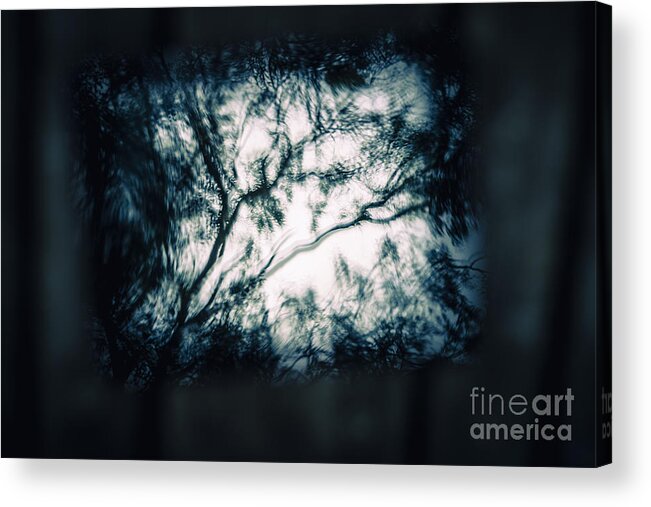 Dark Acrylic Print featuring the photograph Moody tablet reflection by Jorgo Photography