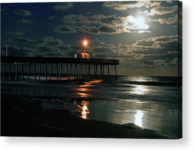 Moon Light Acrylic Print featuring the photograph Moonlight Reflections 2 by Dan Myers