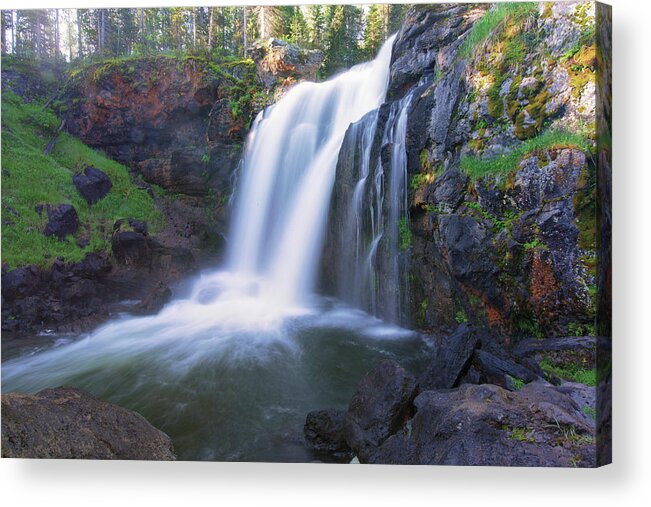Waterfalls Acrylic Print featuring the photograph Moose Falls by Nancy Dunivin