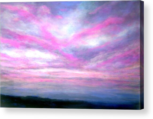 Landscape Acrylic Print featuring the painting More Dramatic Panorama by Marie-Line Vasseur