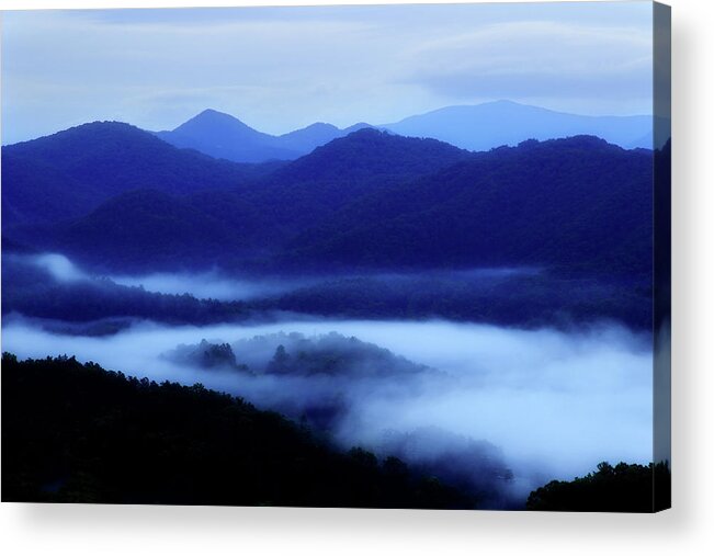 Smoky Mountains Acrylic Print featuring the photograph Morning Blush by Mike Eingle