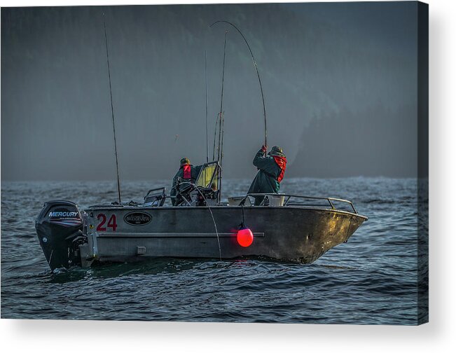 Fishing Acrylic Print featuring the photograph Morning Catch by Jason Brooks