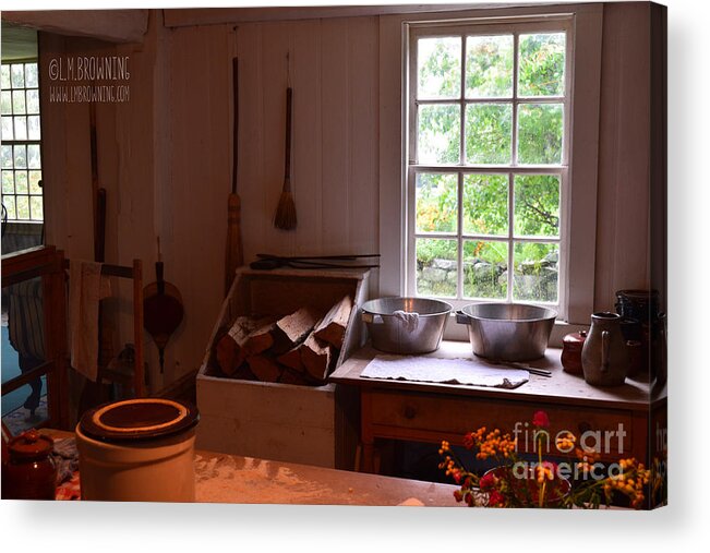 Mystic Seaport Acrylic Print featuring the photograph Morning in the Kitchen by Leslie M Browning