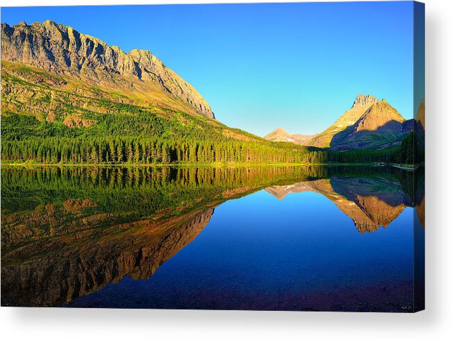 Glacier National Park Acrylic Print featuring the photograph Morning Reflections at Fishercap Lake by Greg Norrell