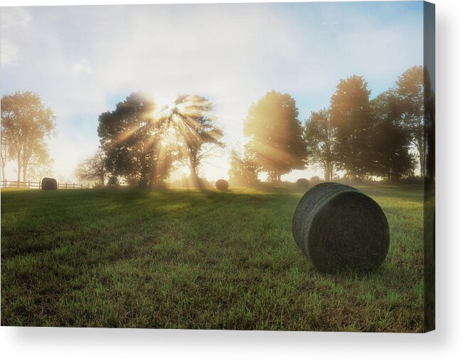 Beams Of Light Acrylic Print featuring the photograph Morning Rolls by Bill Wakeley