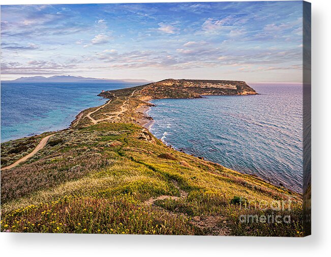 Image Acrylic Print featuring the photograph Morning Splendor Island Seascape C3 by Ricardos Creations