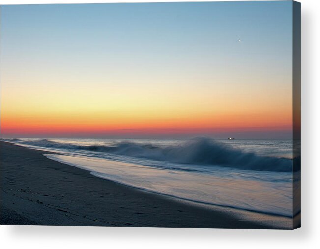 Long Beach Island Acrylic Print featuring the photograph Morning Waves - Beach Haven by Kristia Adams