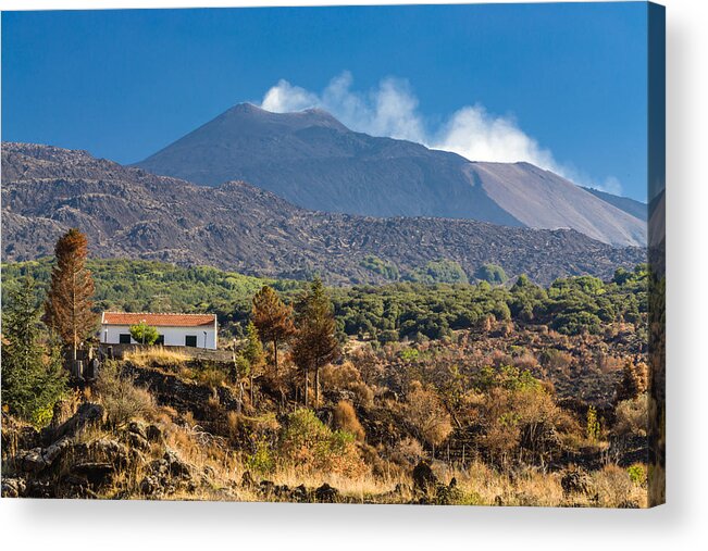 Italy Acrylic Print featuring the photograph Mount Etna by Johan Elzenga