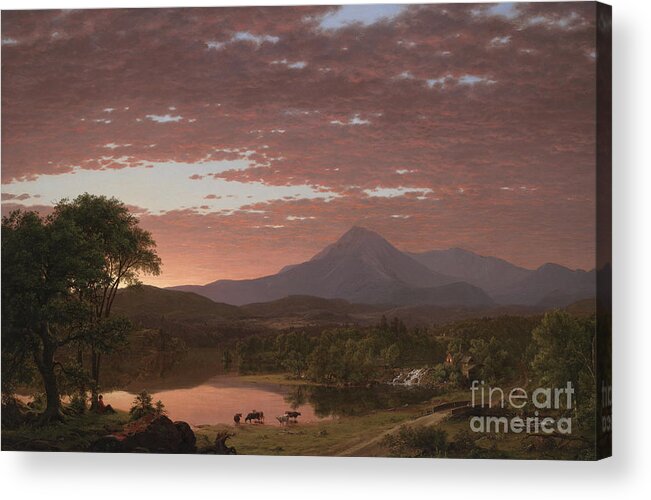 Mount Katahdin Acrylic Print featuring the painting Mount Katahdin by Frederic Edwin Church