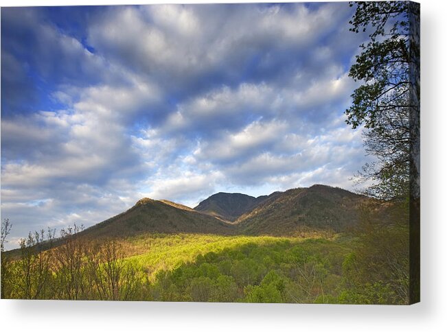 mount Leconte Acrylic Print featuring the photograph Mount LeConte in Great Smoky Mountains National Park Tennessee by Brendan Reals