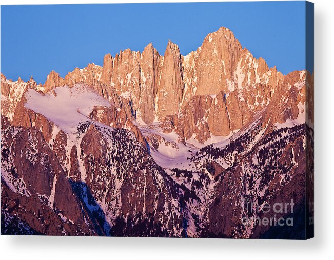 California Acrylic Print featuring the photograph Mount Whitney at Sunrise by Greg Clure